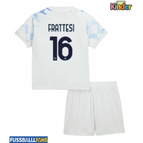 Inter Milan Davide Frattesi #16 Auswärts Trikotsatz Kinder 2025-26 Kurzarm (+ Kurze Hosen)